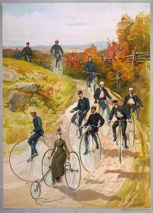 While Lebron surely isn't rolling like these fine folks of the 1800's, bicycling has a ton of advantages. By user:Churchh [Public domain], via Wikimedia Commons