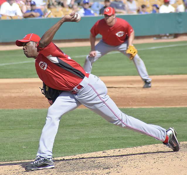 Aroldis Chapman is a freak. He's just one reason the Reds will take the division in 2013. By SD Dirk on Flickr (Originally posted to Flickr as "Aroldis Chapman") [CC-BY-2.0 (http://creativecommons.org/licenses/by/2.0)], via Wikimedia Commons
