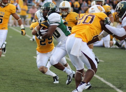Deonte Williams ran for the second most yards in a single season in Cal Poly history. By Owen Main