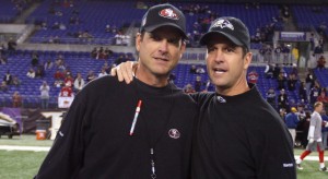 A Super Bowl matchup of the Harbaugh brothers is still in the cards.  Photo By Ben Liebenberg / NFL (NFL.com) [Public domain], via Wikimedia Commons