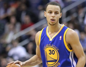 Stephen Curry is emerging as a star in the NBA. By Keith Allison from Owings Mills, USA via Wikimedia Commons