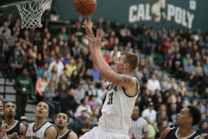 Freshman big-man Brian Bennett has been Cal Poly's "Old Reliable" this year. By Owen Main