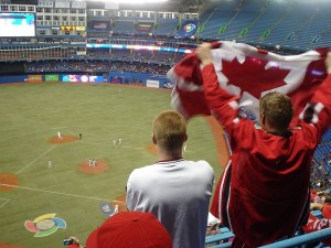 So I guess Canada has some baseball to root for, but there don't look like many people at the game in Toronto. By Oaktree b at en.wikipedia, from Wikimedia Commons