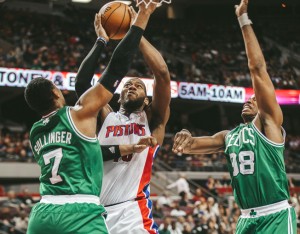 Jason Collins (seen here on the right) is a hard-nosed defensive-minded player. By mariselise, via Wikimedia Commons