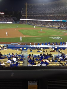 The view of the first level and field from the loge section. By Evan Moffitt