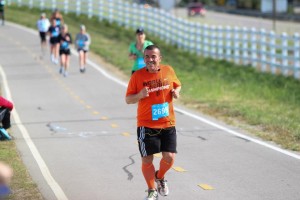 This guy might have been my nemesis. Respect goes to him for finishing the half-marathon in a respectable time and (presumably) running the whole way. By Owen Main