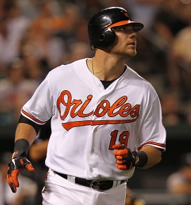 Chris Davis has had a break-out year this season. By Keith Allison on Flickr, via Wikimedia Commons