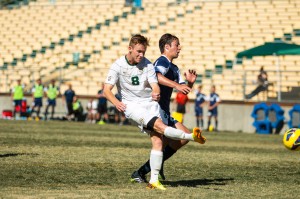 Mackenzie Pridham blasts the game-winning goal on Sunday afternoon vs. Yale. By Owen Main