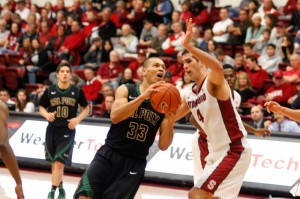 Chris Eversley scored a season-high 25 points on Sunday but it wasn't enough as Cal Poly lost to Stanford. By Owen Main