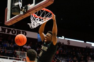 Sophomore David Nwaba continues to be more and more consistently active for Cal Poly. By Owen Main