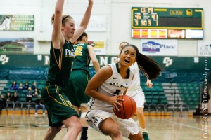Along with seniors Ervin and Schlemer, junior Ariana Elegado gives the Mustangs three players who can drop 30 points on a given night. By Owen Main