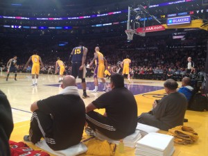 When Kobe told center Robert Sacre what to do, apparently Sacre listened. By Sabrina Haggie