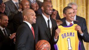 If the front office handles the 2014 offseason correctly, it may only be a few seasons until the Lakers return to the White House. By Lawrence Jackson [Public domain], via Wikimedia Commons