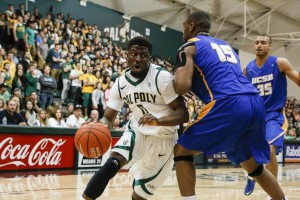Sophomore, David Nwaba, must produce consistently within the offense if Cal Poly wants to upset the Gauchos. By Owen Main