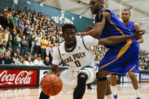 Sophomore wing, David Nwaba, played with a ridiculous amount of sustained energy vs. UCSB. Can he do it again against UC Irvine tomorrow night? By Owen Main
