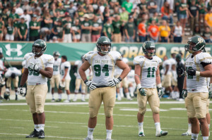 Sullivan Grosz (#94) was the Big Sky Conference co-Defensive Player of the Year. By Owen Main