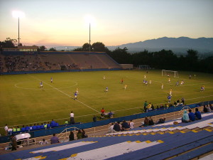 UCSB's Harder stadium will be the site of today's memorial service for those lost in the Isla Vista shootings. By Mike Godwin (Own work), via Wikimedia Commons