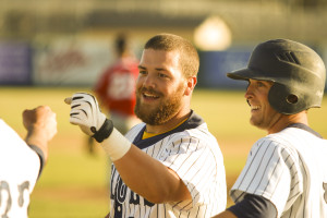 First Baseman, Jacob Hoyle led the Blues on Friday night. By Owen Main