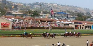 Horse racing is just part of the fun at Del Mar, via Wikimedia Commons.