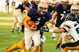 San Luis Obispo and Mission Prep faced-off on Friday night in a preseason scrimmage. By Owen Main