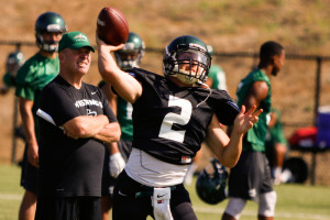 Junior quarterback, Dano Graves got a chance in the fourth quarter on Thursday night. Does Cal Poly have a quarterback carousel on their hands already? By Owen Main
