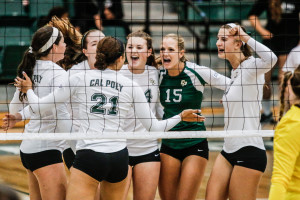 Cal Poly Volleyball won their home opener on Friday night at Mott Athletics Center. By Owen Main