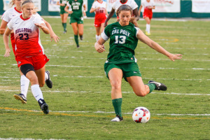 Elise Krieghoff is now five goals away from the all-time lead at Cal Poly. By Owen Main