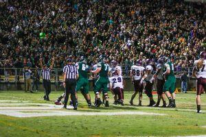 Lots of fans showed up to Spanos on Saturday night to make for a great atmosphere. By Owen Main