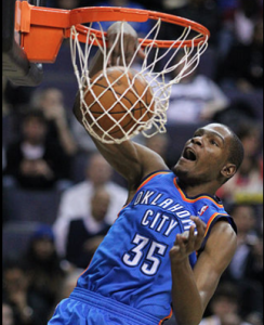 Will this be the year Kevin Durant leads the Thunder to a title? By Keith Allison from Owings Mills, USA (Kevin Durant) [CC-BY-SA-2.0 (http://creativecommons.org/licenses/by-sa/2.0)], via Wikimedia Commons