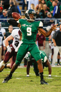 Chris Brown had a record-setting season at quarterback for Cal Poly. By Owen Main