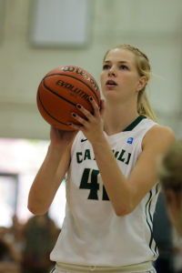 Hannah Gilbert had career highs of 16 points and 11 rebounds. By Owen Main