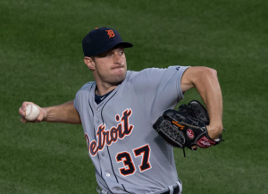 Max Scherzer is a free agent this winter and could find a new home come next season. By Keith Allison from Hanover, MD, USA (Max Scherzer) [CC-BY-SA-2.0 (http://creativecommons.org/licenses/by-sa/2.0)], via Wikimedia Commons