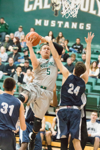 Reese Morgan, who scored 17 points on Monday against San Francisco, is Cal Poly's second-leading scorer. By Owen Main