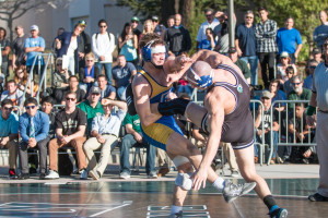 Cal Poly lost the meet, but watching an outdoor wrestling event in 70 degree weather in January is a fun thing. By Owen Main