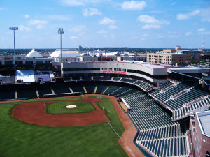 Chickasaw Bricktown Ballpark in Oklahoma City should be about the biggest stadium Urias pitches in this season. By Ensign beedrill (Own work), via Wikimedia Commons