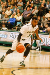 Maliik Love is a fifth-year senior who has started every game for Cal Poly this season. By Owen Main