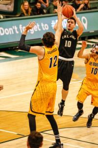 Ridge Shipley scored a team-high 20 points for Cal Poly, but the Mustangs just couldn't mount a big second half run. By Owen Main