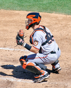 Buster Posey. He's good. By SD Dirk on Flickr, via Wikimedia Commons