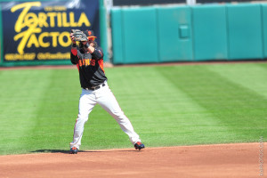 Brandon Crawford's pedestrian offensive numbers can hide the value he brings defensively. By Ray Ambler - RAPhotos.com