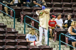 Taco, mask, and bullhorn. How can you not get pumped? By Owen Main