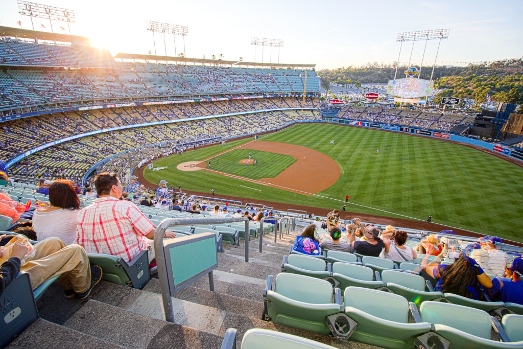 It was hot early-on, but it's the summer and it's Dodger Stadium, so... . By Owen Main