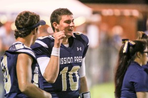 Mission Prep quarterback Bryce Fledderman threw for 295 yards and three touchdowns on Friday night. By Owen Main