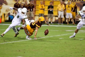 A few muffed punts were tantalizingly close to turnovers in Cal Poly's favor. By Owen Main