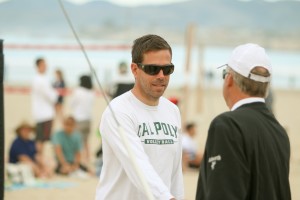 Sam Crosson is beginning his fourth season as Cal Poly volleyball coach. He also leads the sand volleyball team. By Owen Main
