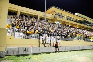 This wasn't a UCSB game, but Cal Poly and their fans hope they can celebrate like they did during this game. By Owen Main