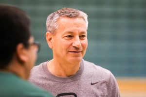 Joe Callero is entering his sixth season as Cal Poly men's basketball coach. This year's team will almost definitely have the highest expectation of any of Callero's teams thus far. By Owen Main