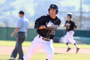 Alex McKenna belted two home runs in Cal Poly's 4-game sweep of Pacific. By Owen Main