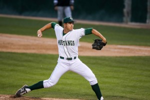 Having junior Justin Calomeni available to come out of the bullpen has been a good plan for the Mustangs so far this year. By Owen Main