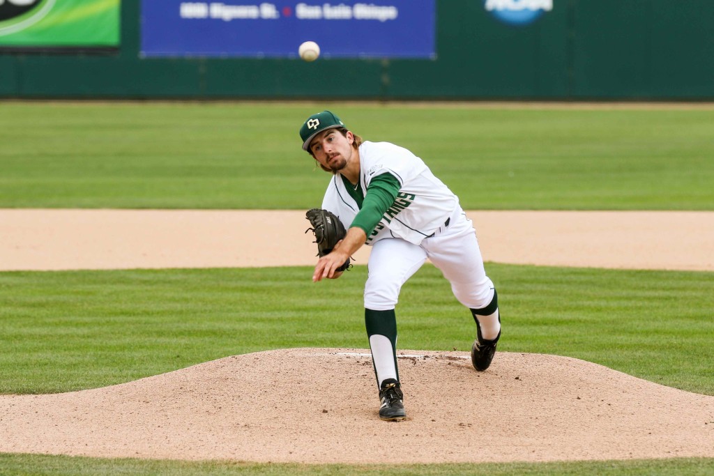 Kyle Smith has been a steadying influence for Cal Poly as the Friday night starter. By Owen Main
