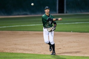 Third baseman Michael Sanderson had a nice weekend at the plate. By Owen Main